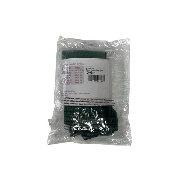 Ruffle Butts Infant Footless Tights Spruce Green Size 0-6 Months New - Picture 2 of 4